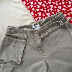 Princess Polly Paltrow Mid Rise Wide Leg Cargo Jeans